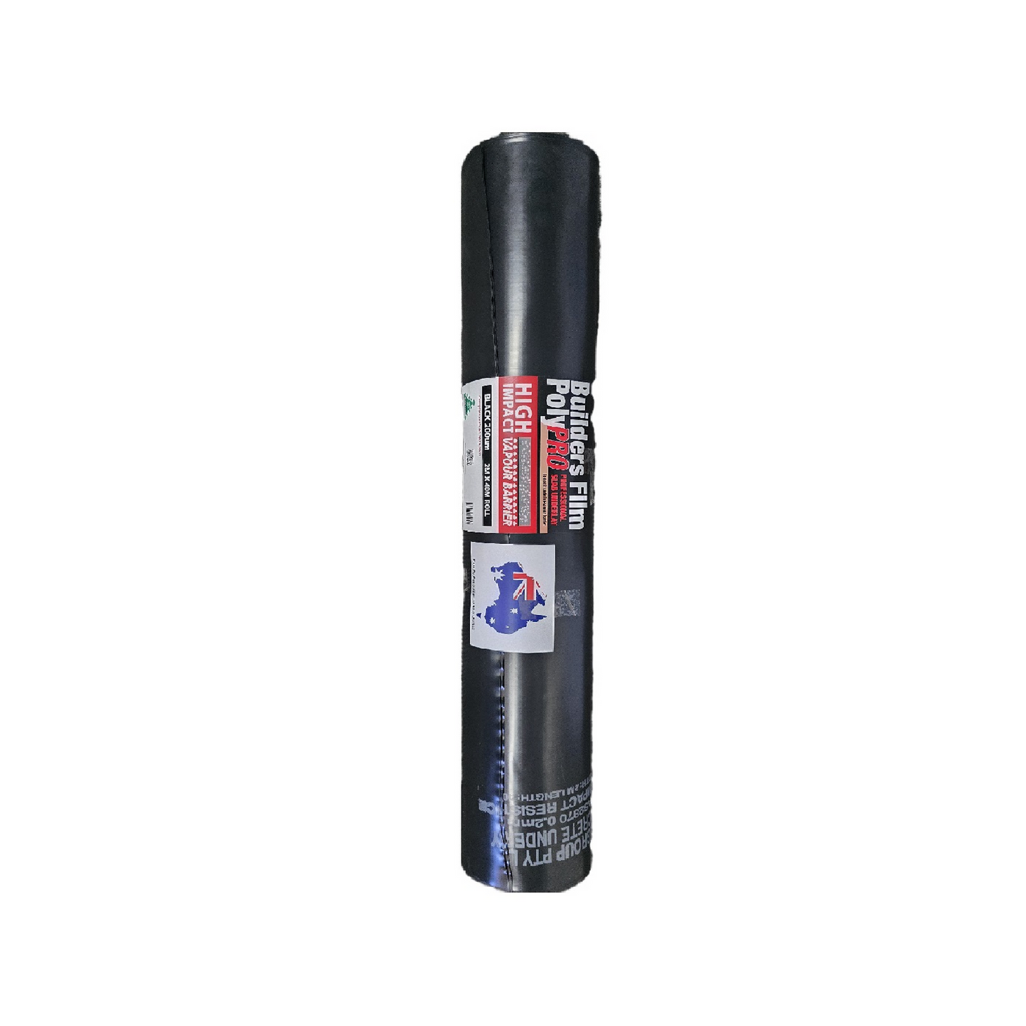 Cagroup Black High Impact Polypro Builders Film - 2 Rolls - 40m x 200um