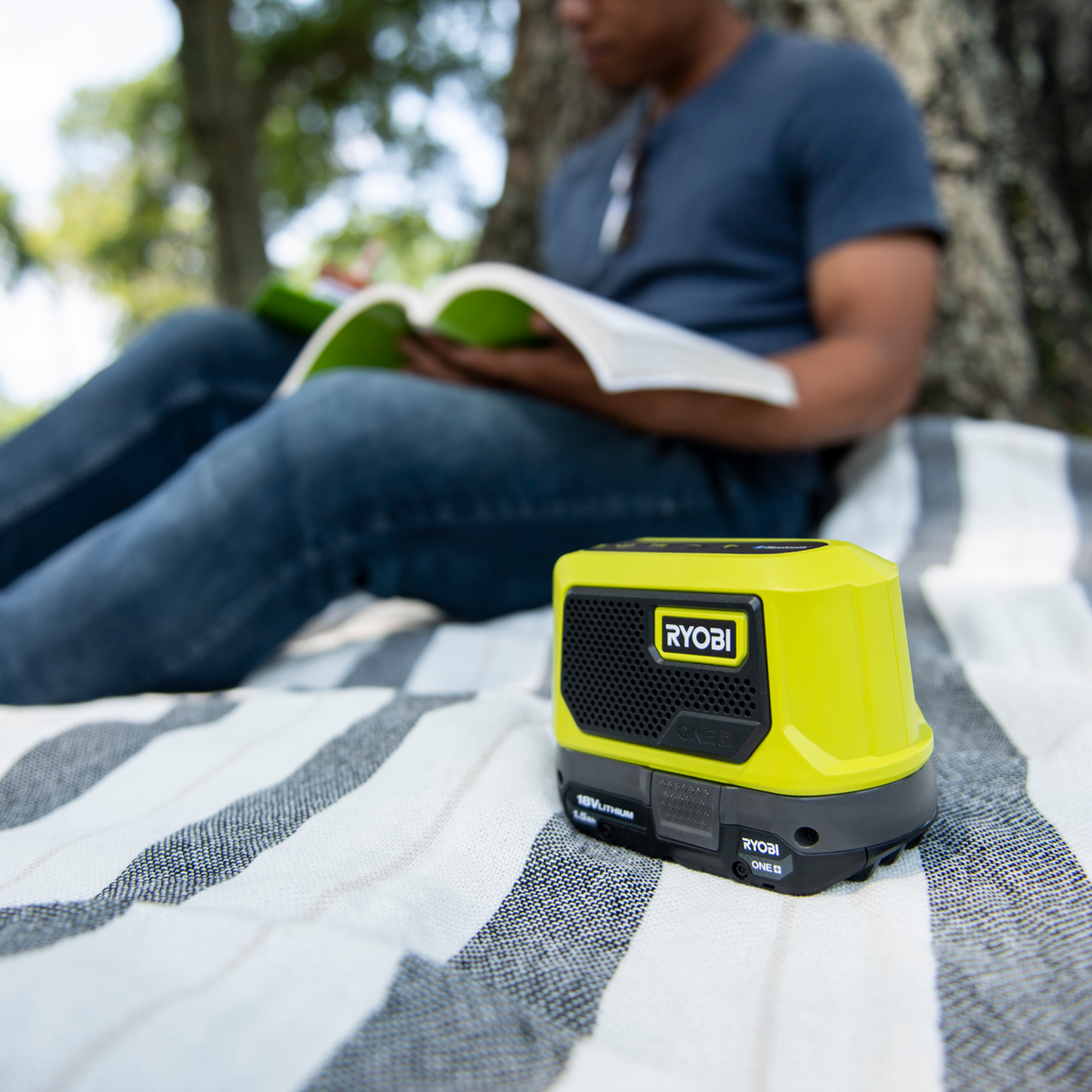 Ryobi Compact Bluetooth Speaker - RBTM18 - 80.4 x 33 x 135mm - 18V ONE+