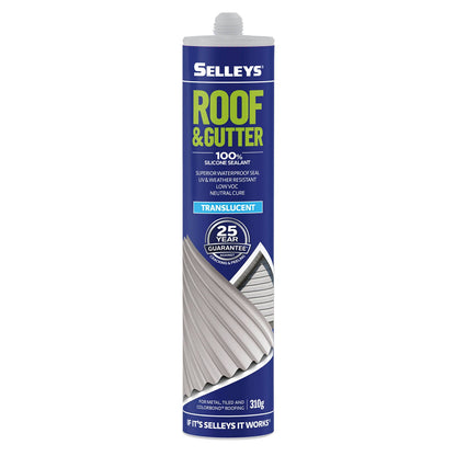 Selleys Roof and Gutter Silicone Sealant - 310g - Translucent