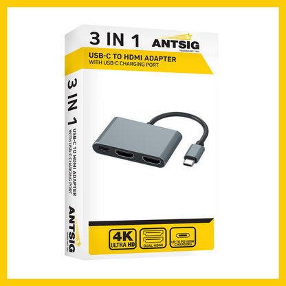 Antsig 3 in 1 USB-C to HDMI Adapter