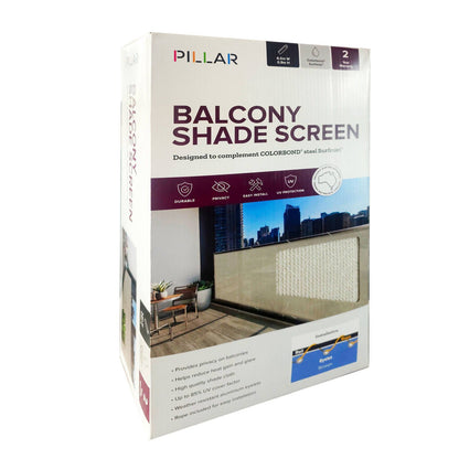 Pillar Balcony Screen - 0.9 x 6m - 85% UV