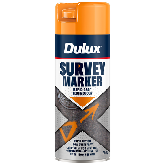 Dulux Fluoro Orange Survey Marker Spray - 350g