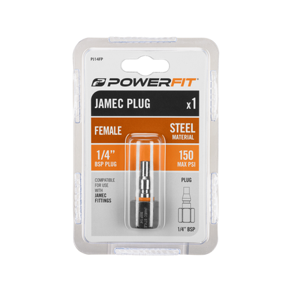 Powerfit Jamec Female Plug - 1/4"BSP - 150PSI