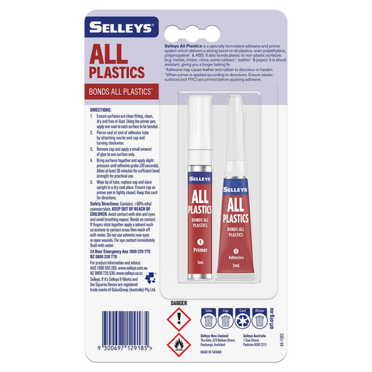 Selleys All Plastics Glue - 3ml