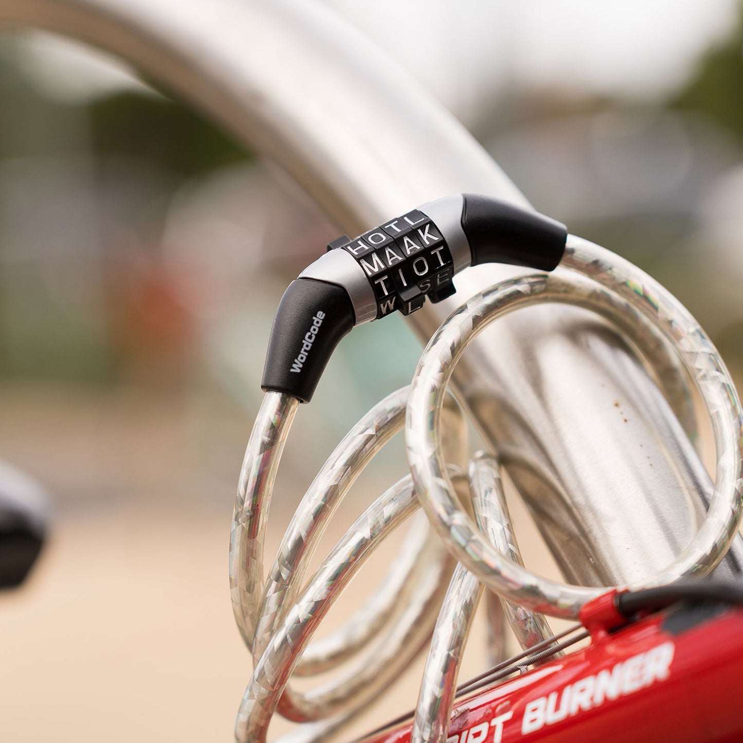 Wordcode Braided Cable Combination Bikelock - 8mm x 1.52m