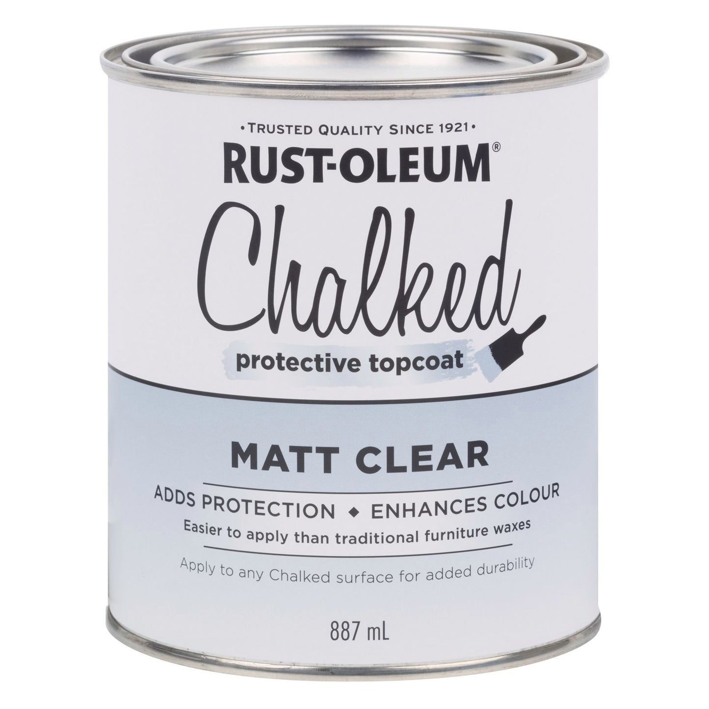 Rust Oleum Chalked Protective Topcoat - 887ml - Matt Clear