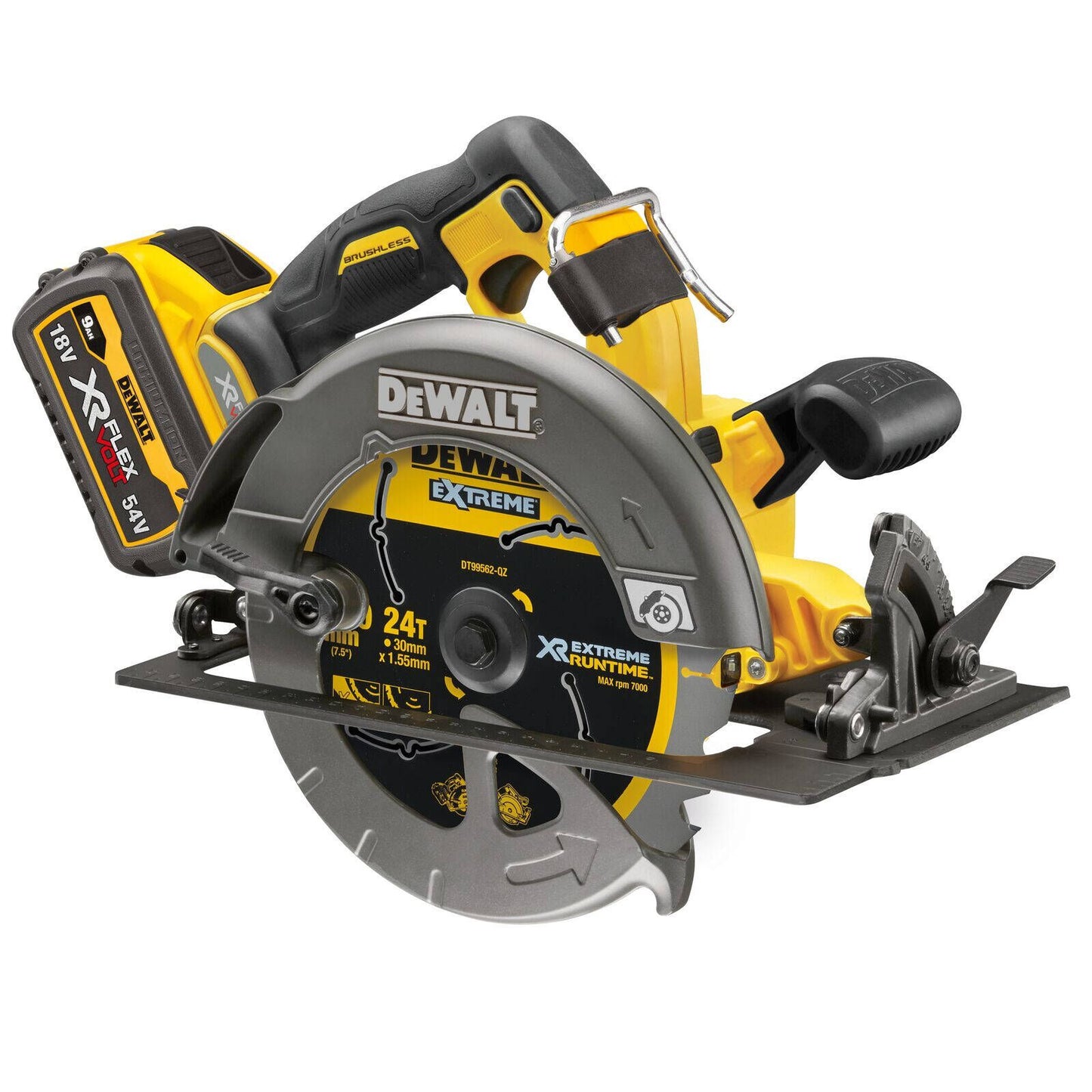 Dewalt Flexvolt XR Circular Saw - 54V - 184mm - 9.0Ah Kit