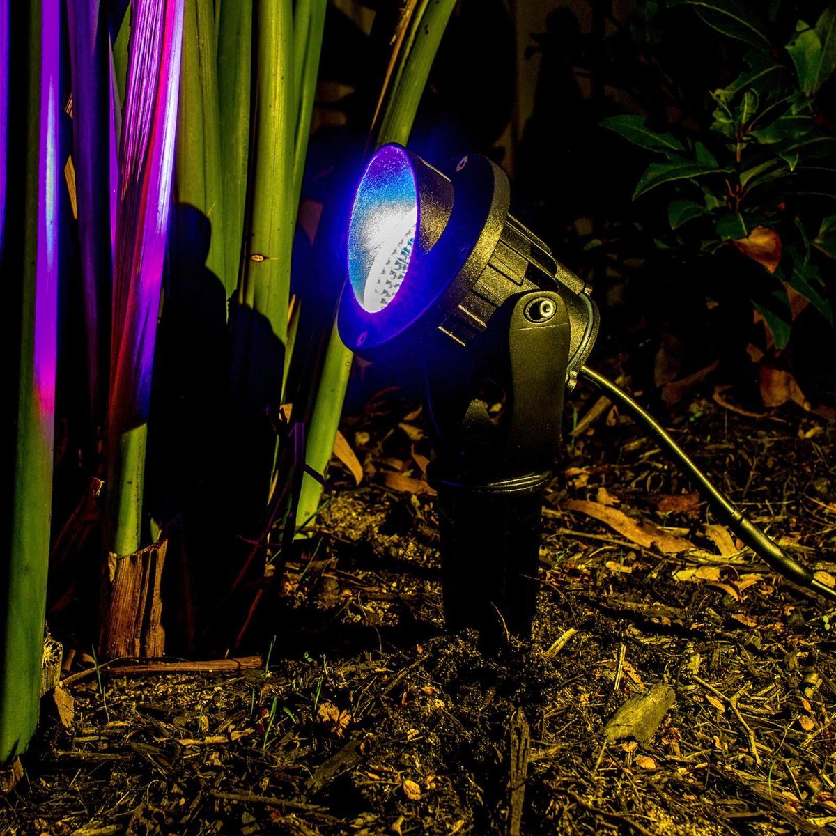 Holman RGB Colour Spotlight - 75mm - Matte Black - Waterproof - Dimmable
