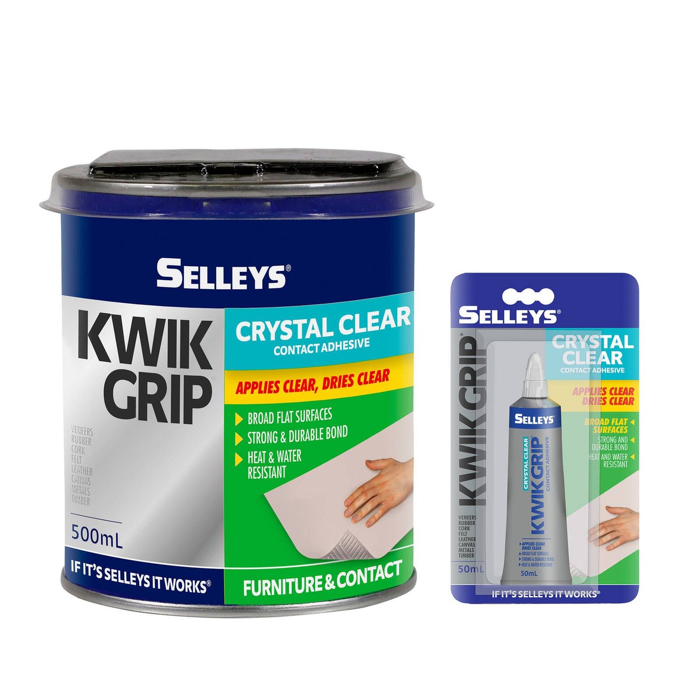 Selleys Kwik Grip Crystal Clear Adhesive - 50ml