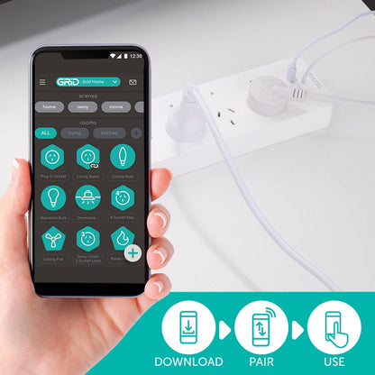 Arlec Grid Connect Smart Powerboard - 4 Outlet - White