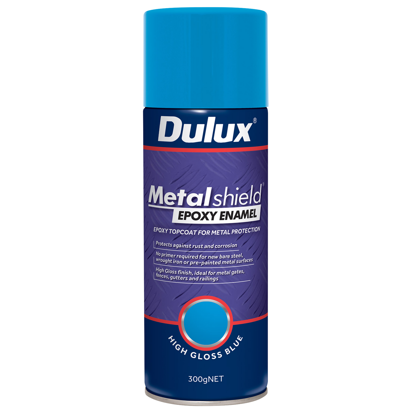 Dulux Metalshield Epoxy Enamel Gloss Spray Paint - 300g - Blue