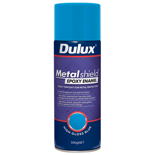 Dulux Metalshield Epoxy Enamel Gloss Spray Paint - 300g - Blue