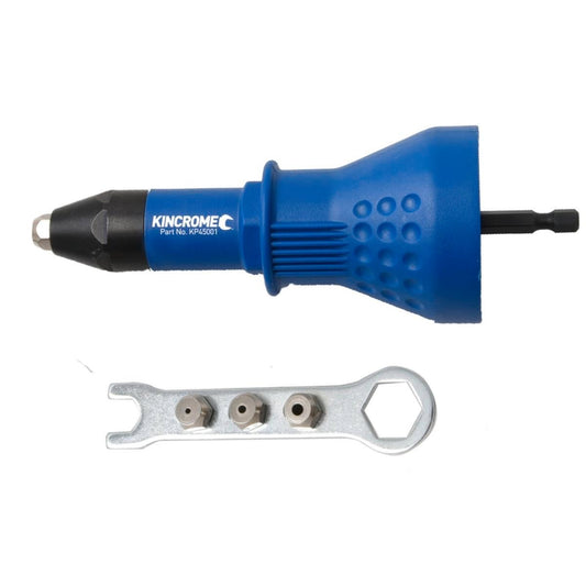 Kincrome Ezi Riv Riveter Drill Attachment - 4 Nozzles - Easy Use