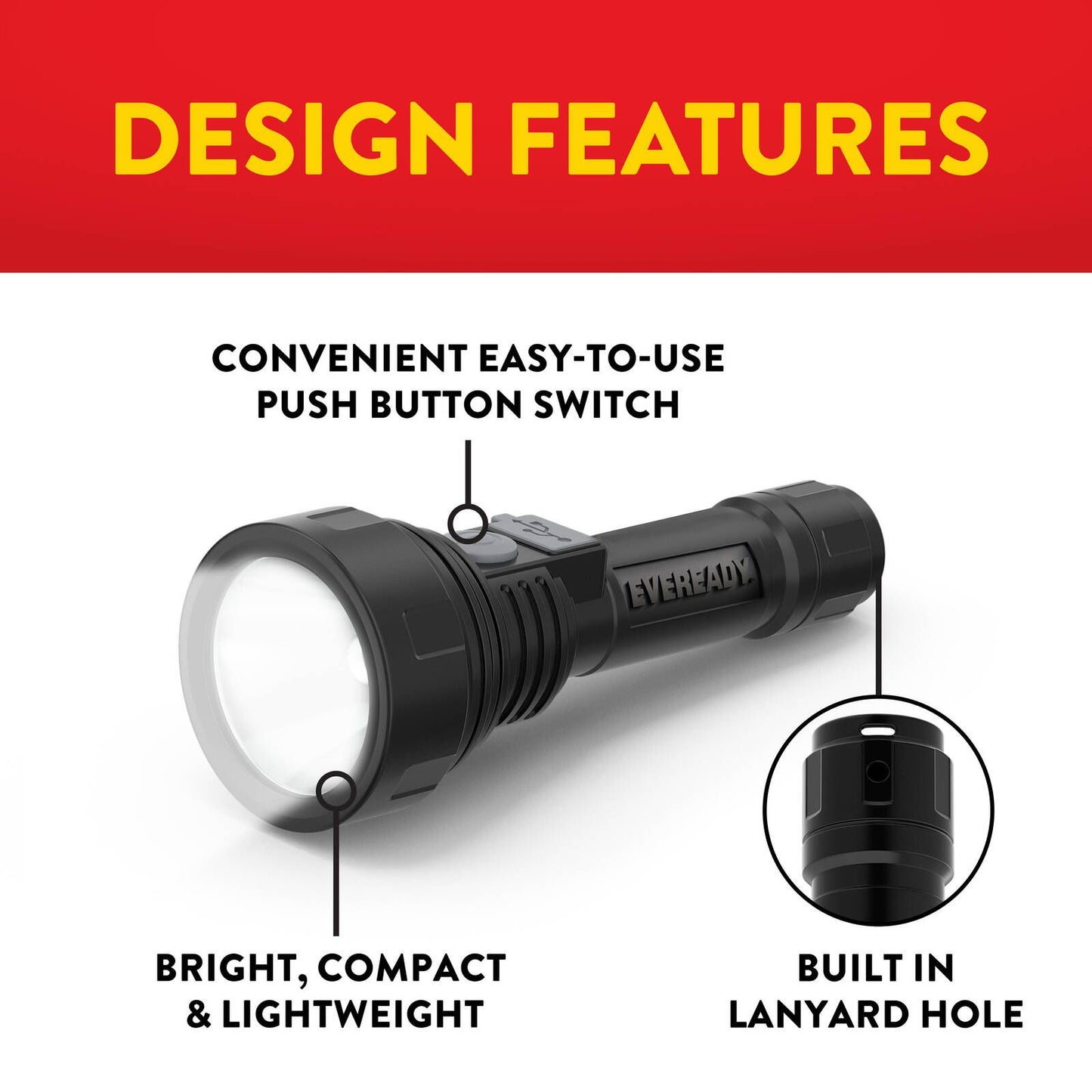 Eveready Rechargeable Torch - 150 Lumen