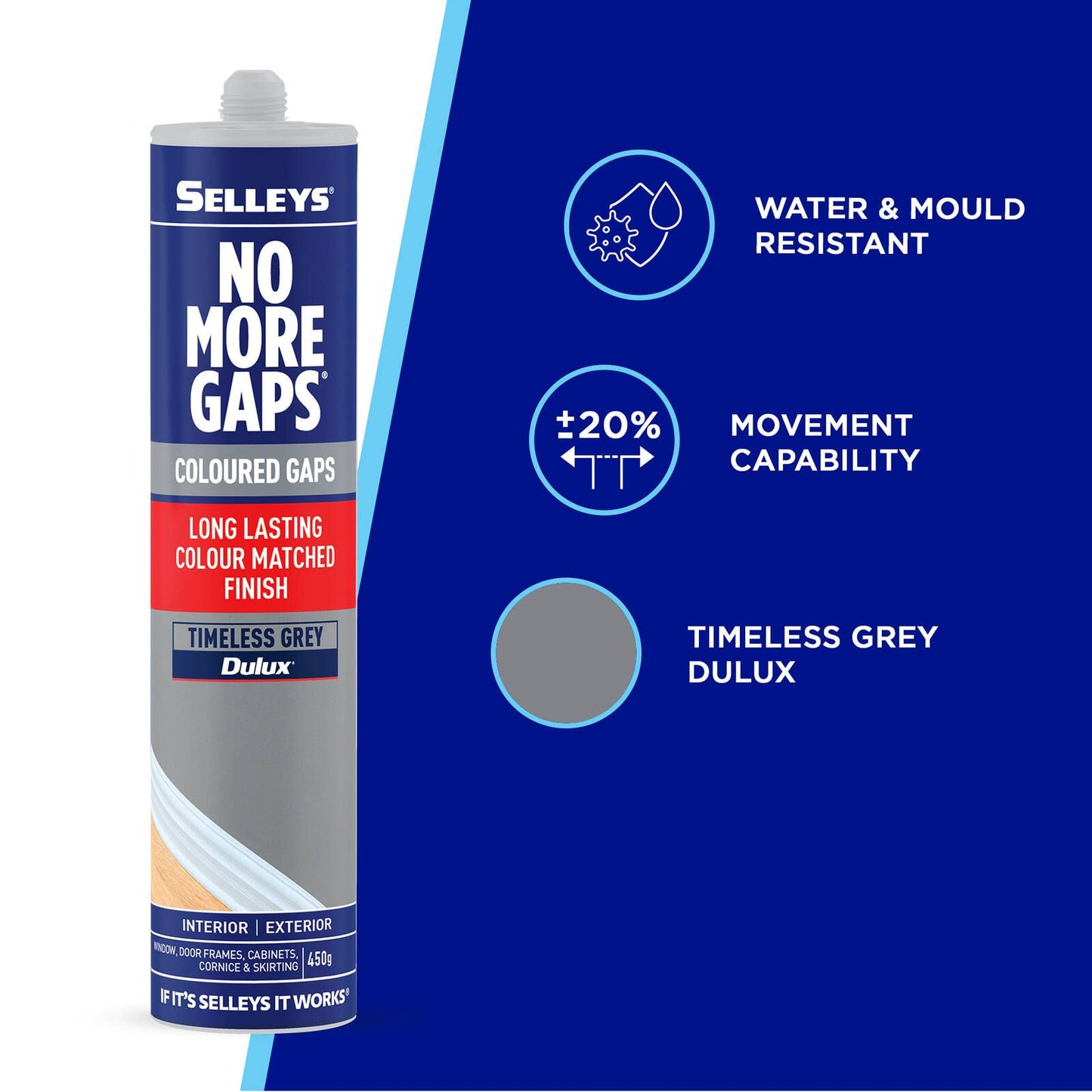 Selleys Gap Filler - 450g - Dulux Timeless Grey
