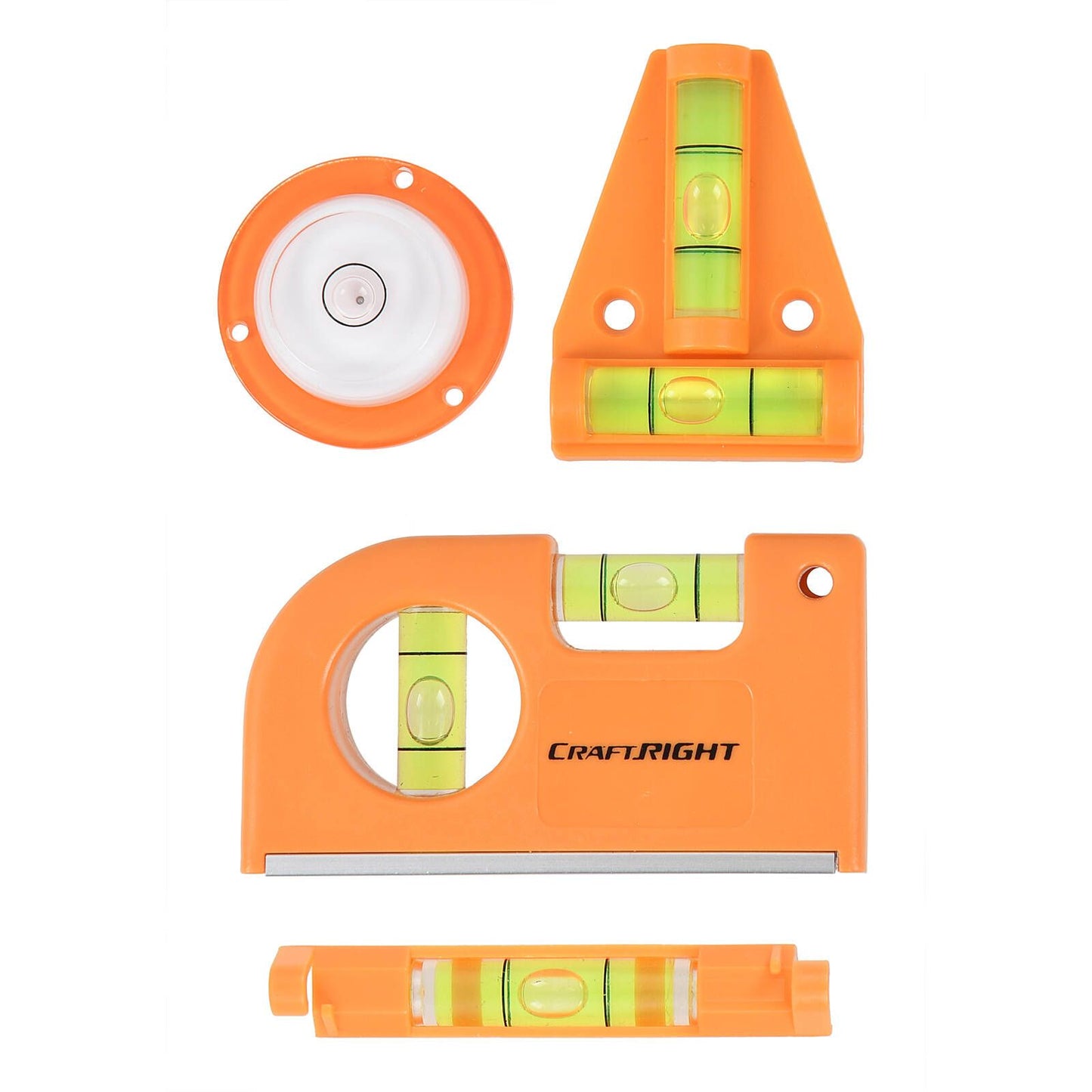 Craftright Mini Level Set - 4 Piece - 85 x 20 x 130mm