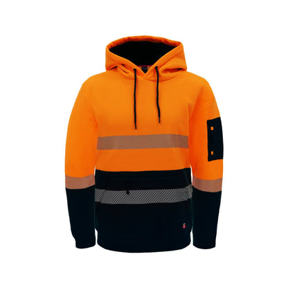 Citeco Orange Hi Vis Taped Hoodie - Small