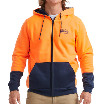 Tradie Hi Vis Orange Hoodie - Small