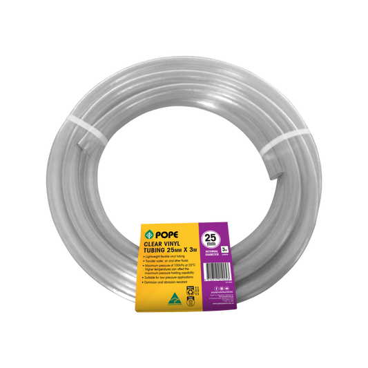 Pope Clear Vinyl Tubing - 25mm x 3m