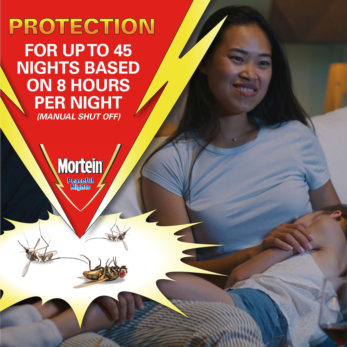 Mortein Peaceful Nights Plug-in Fly & Mosquito Repellent Refill 2.57ml