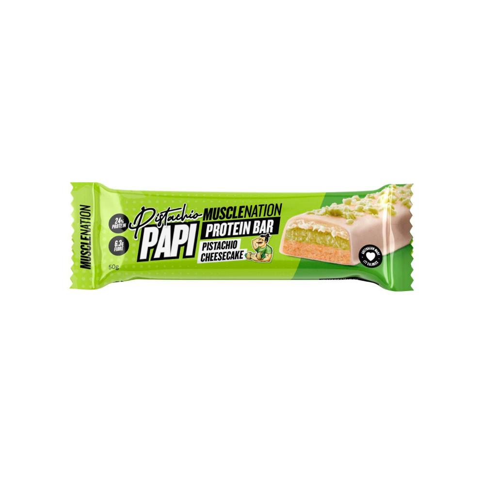 Muscle Nation Papi Pro Bar Pistachio Papi - 50GRAM