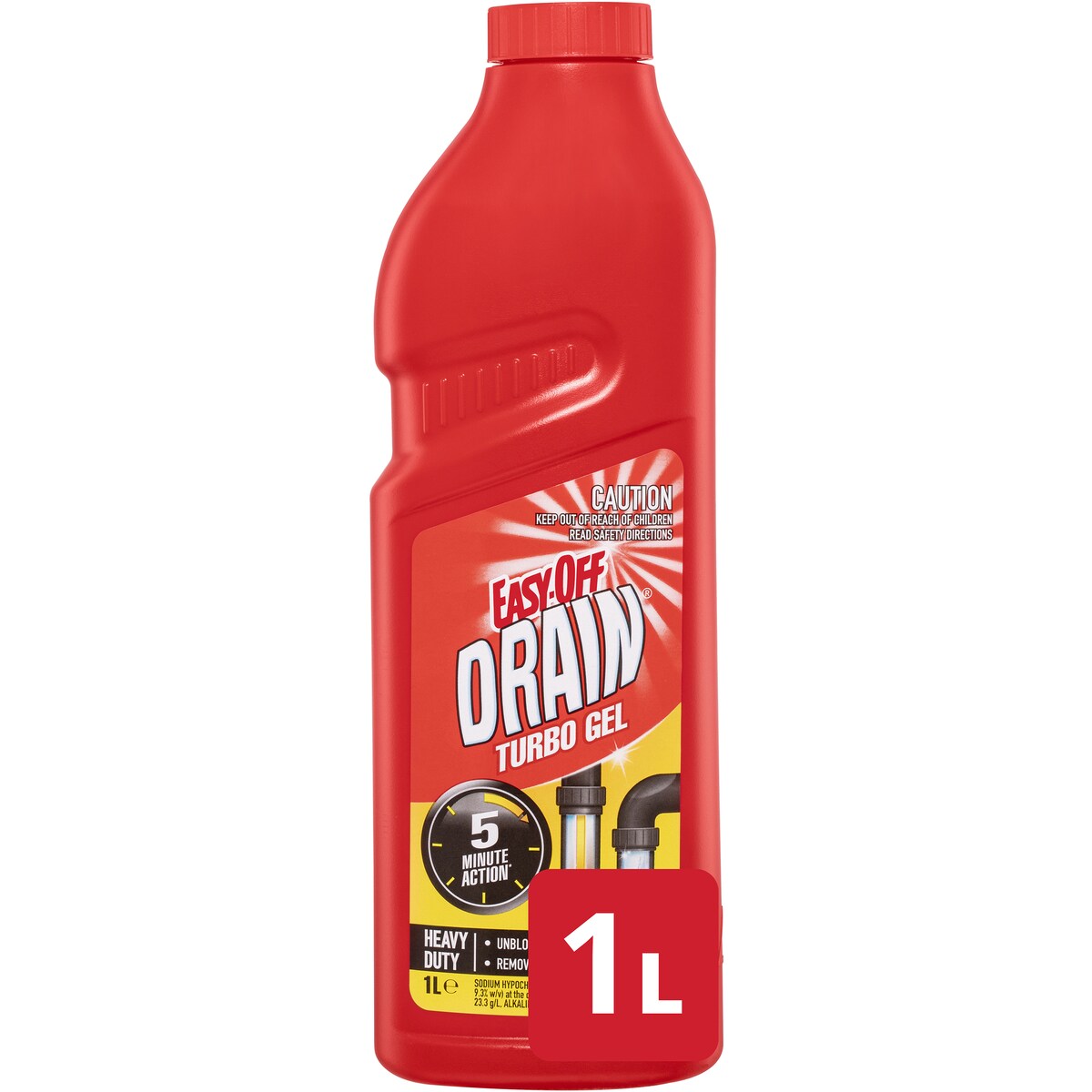 Easy Off Bam Drain Turbo Gel Cleaner 1l