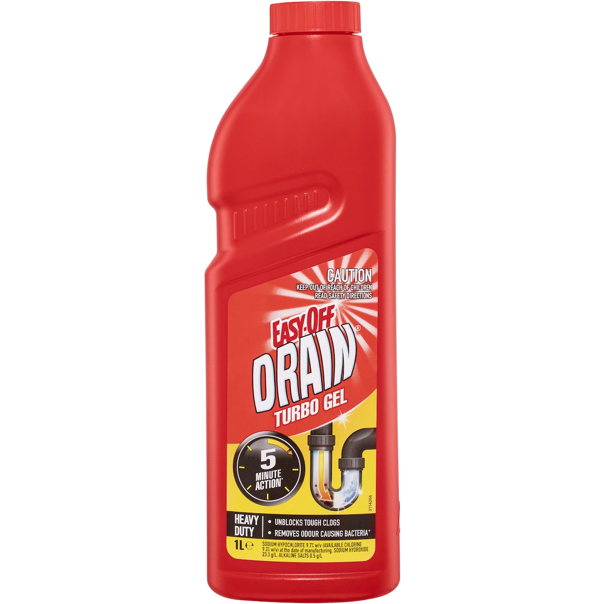 Easy Off Bam Drain Turbo Gel Cleaner 1l