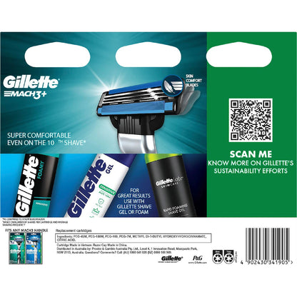 Gillette Mach 3+ Razor Blades 12 Pack