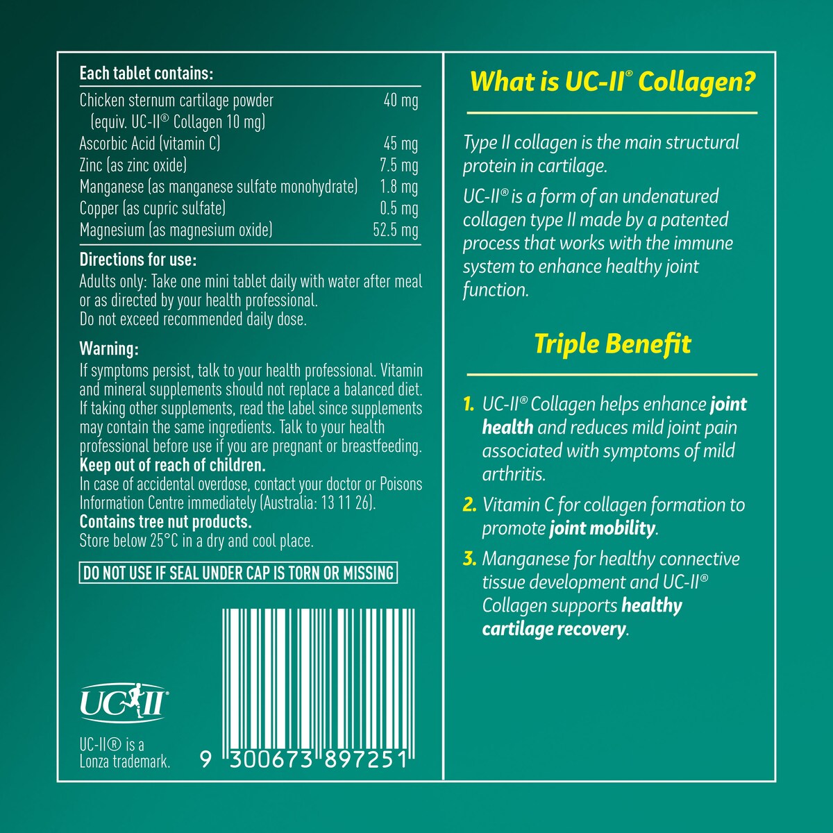 Caltrate Joint Health With Uc-11® Collagen Tablets 30 Pack