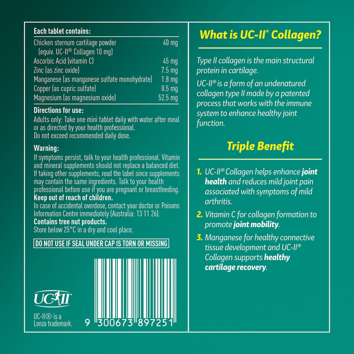Caltrate Joint Health With Uc-ii® Collagen Tablets 30 Pack