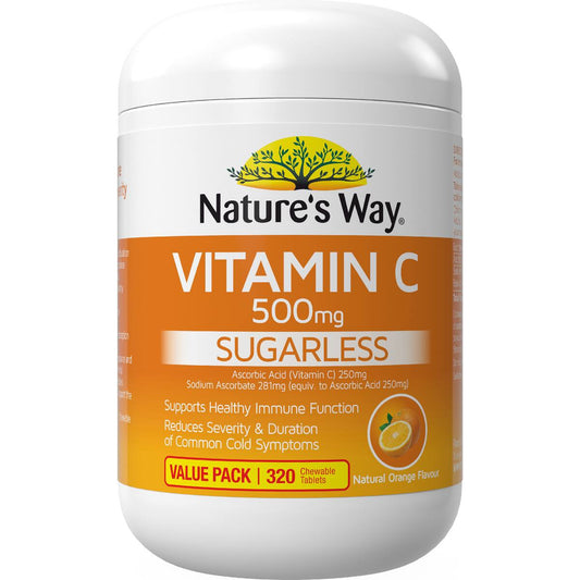 Nature's Way Vitamin C 500mg Chewable Tablets 320 Pack
