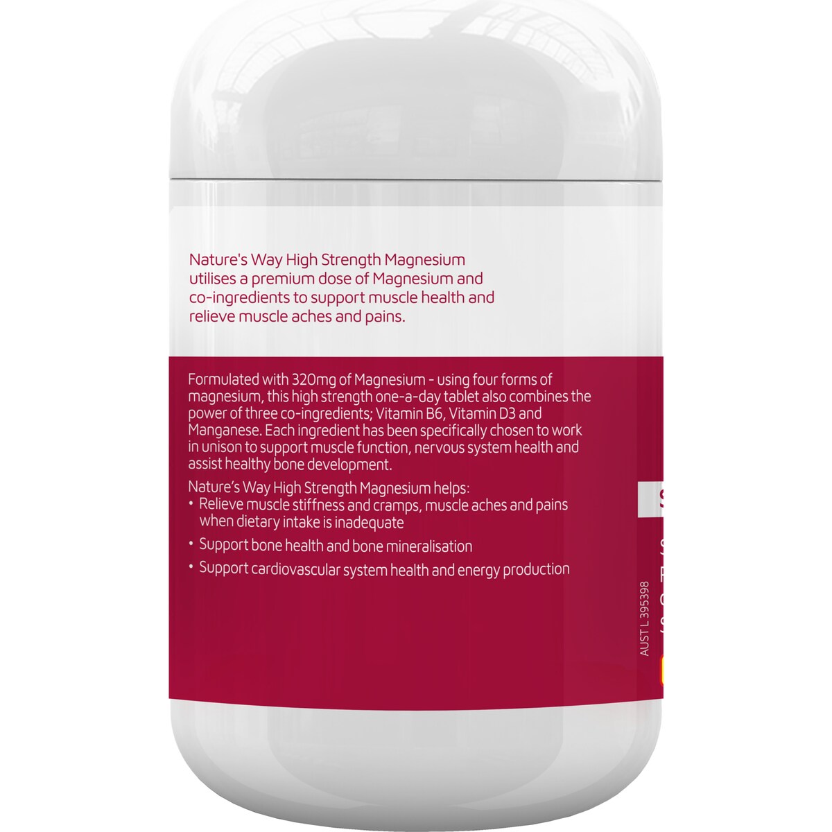 Nature's Way High Strength Magnesium Coated Tablets 250 pack