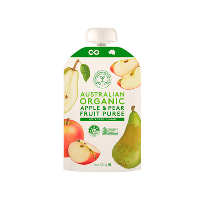 Australian Organic Fruit Puree Apple & Pear - 120g