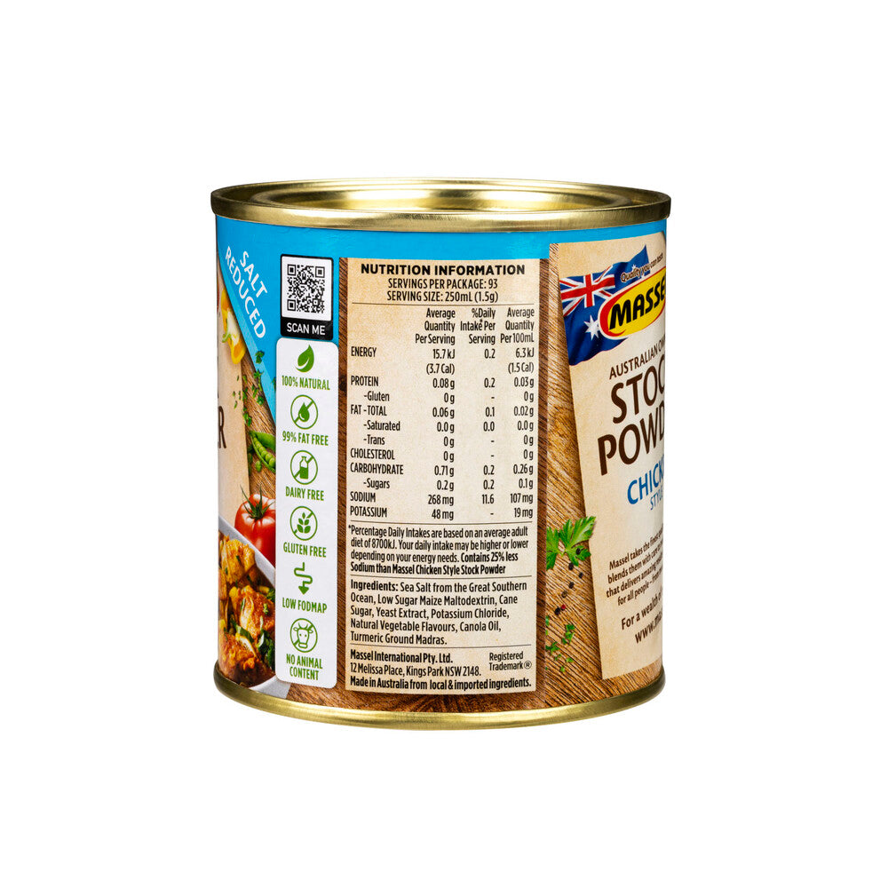 Massel Salt Reduced Chicken Style Stock Powder - 140g