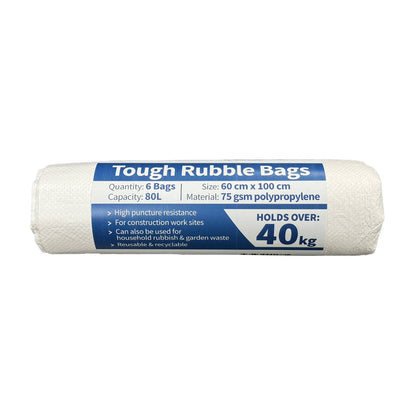 Ametalin Tough Rubble Bags 60x100cm - 6 Pack