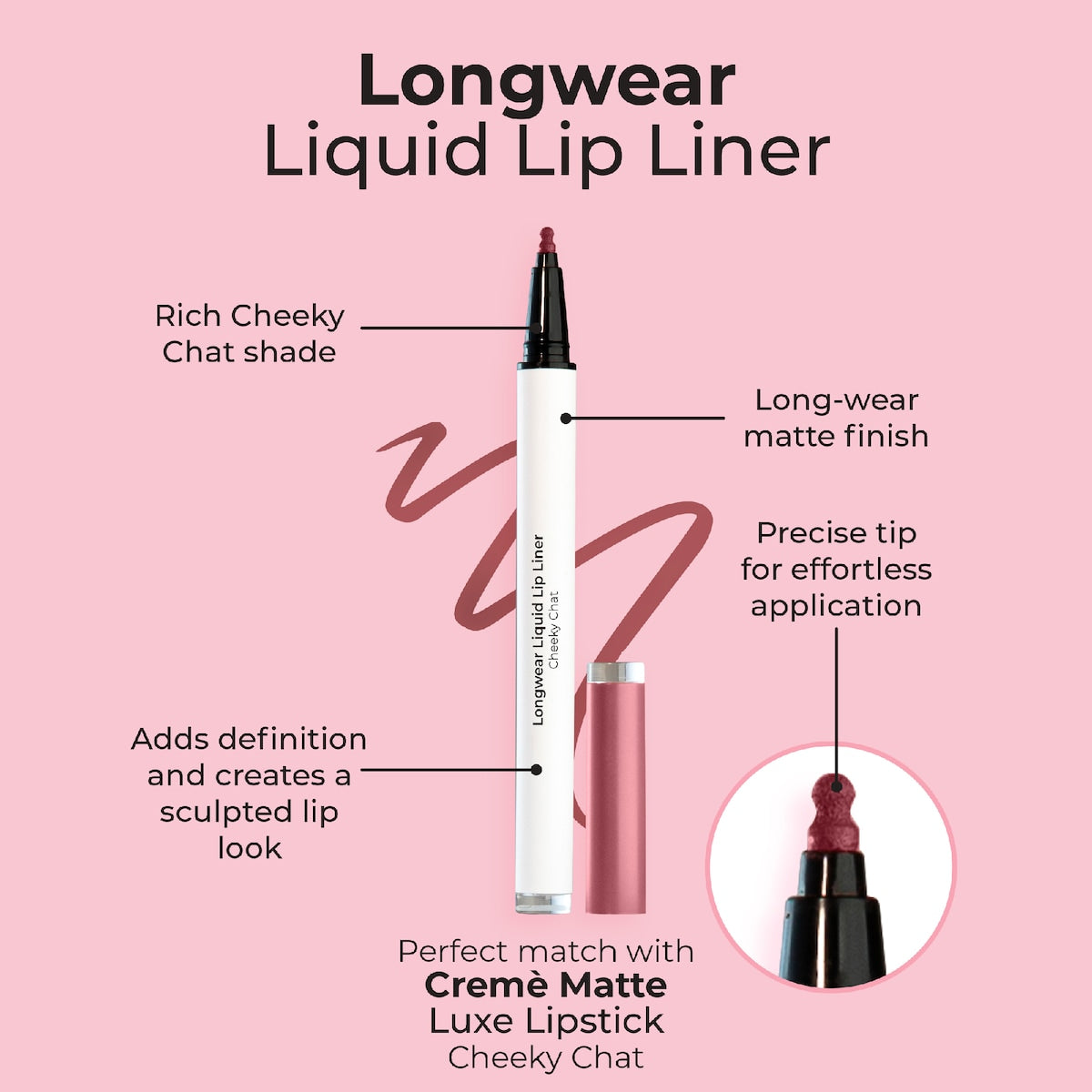Mcobeauty Longwear Liquid Lip Liner Cheeky Chat Each