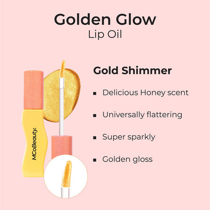 Mcobeauty Golden Glow Lip Oil Gold Shimmer Each