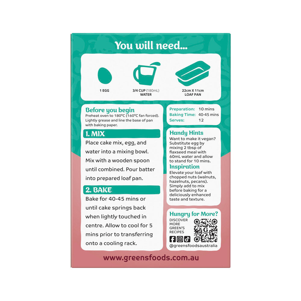 Green's Date Loaf Mix - 415g