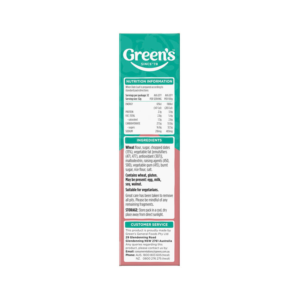 Green's Date Loaf Mix - 415g