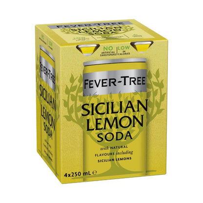 Fever-Tree Sicilian Lemon Soda 4x250ml - 4 Pack
