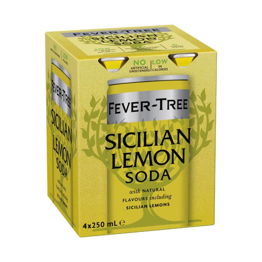 Fever-Tree Sicilian Lemon Soda 4x250ml - 4 Pack