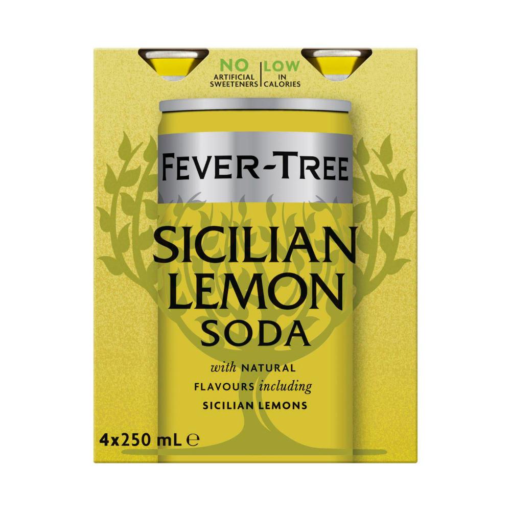Fever-Tree Sicilian Lemon Soda 4x250ml - 4 Pack