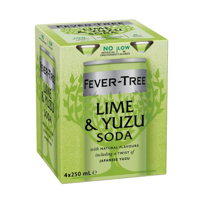 Fever-Tree Lime & Yuzu Soda 4x250ml - 4 Pack