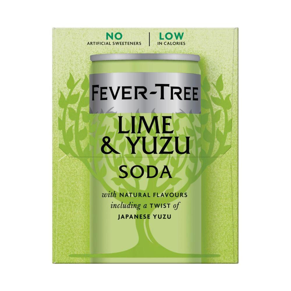 Fever-Tree Lime & Yuzu Soda 4x250ml - 4 Pack