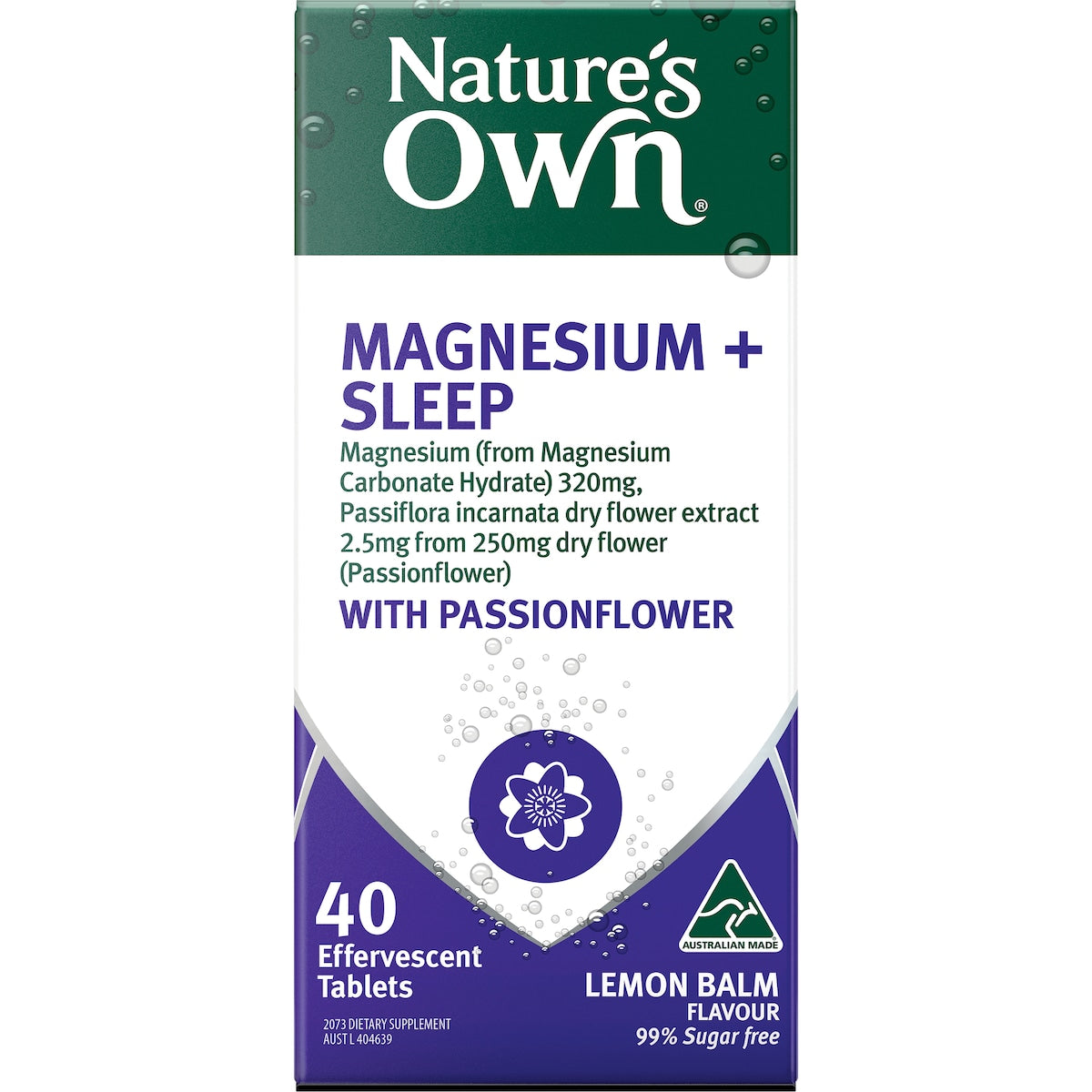Nature's Own Magnesium & Sleep Effervescent Tablets 40 Pack