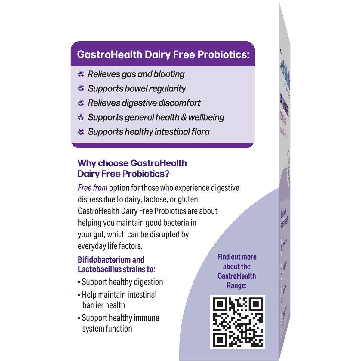 Gastrohealth Dairy Free Probiotics Hard Capsules 30 Pack