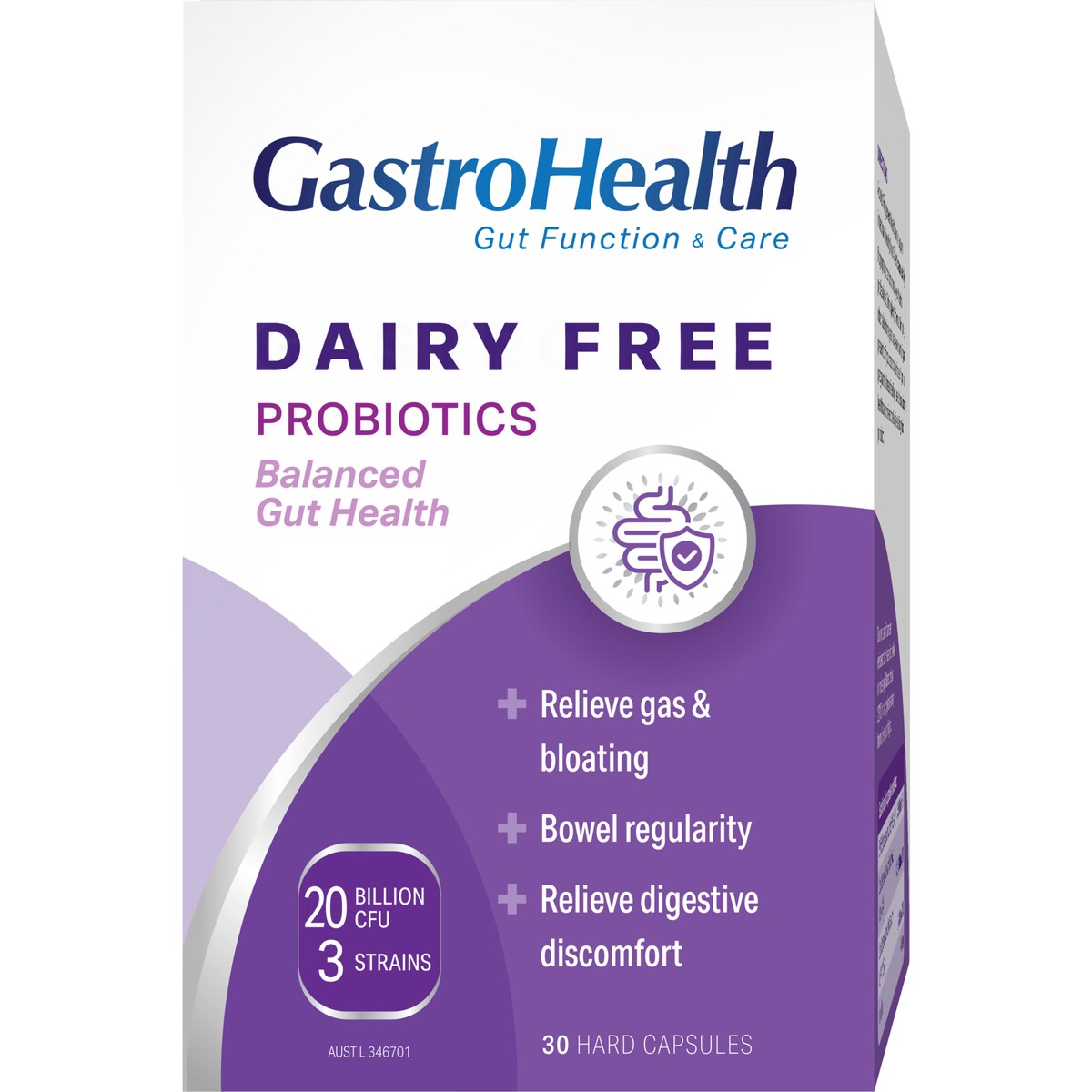 Gastrohealth Dairy Free Probiotics Hard Capsules 30 Pack