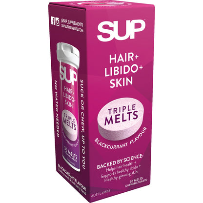 SUP Hair Libido Skin Melts Blackcurrant 30 pack