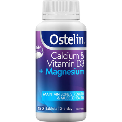 Ostelin Calcium & Vitamin D3 + Magnesium Tablets 180 Pack