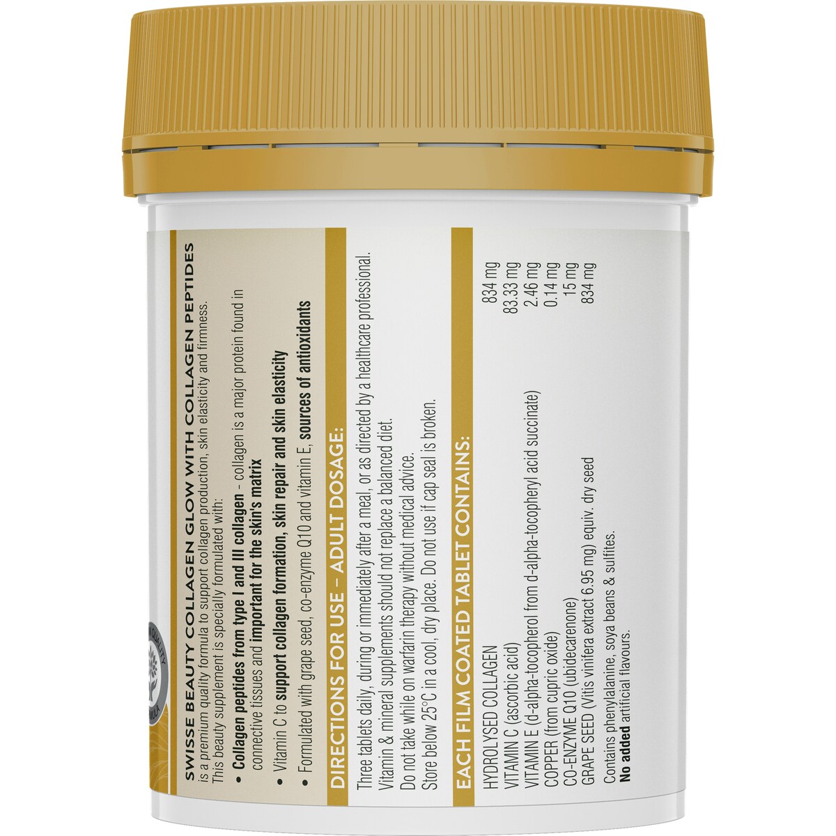 Swisse Beauty Collagen Glow Tablets 120 pack